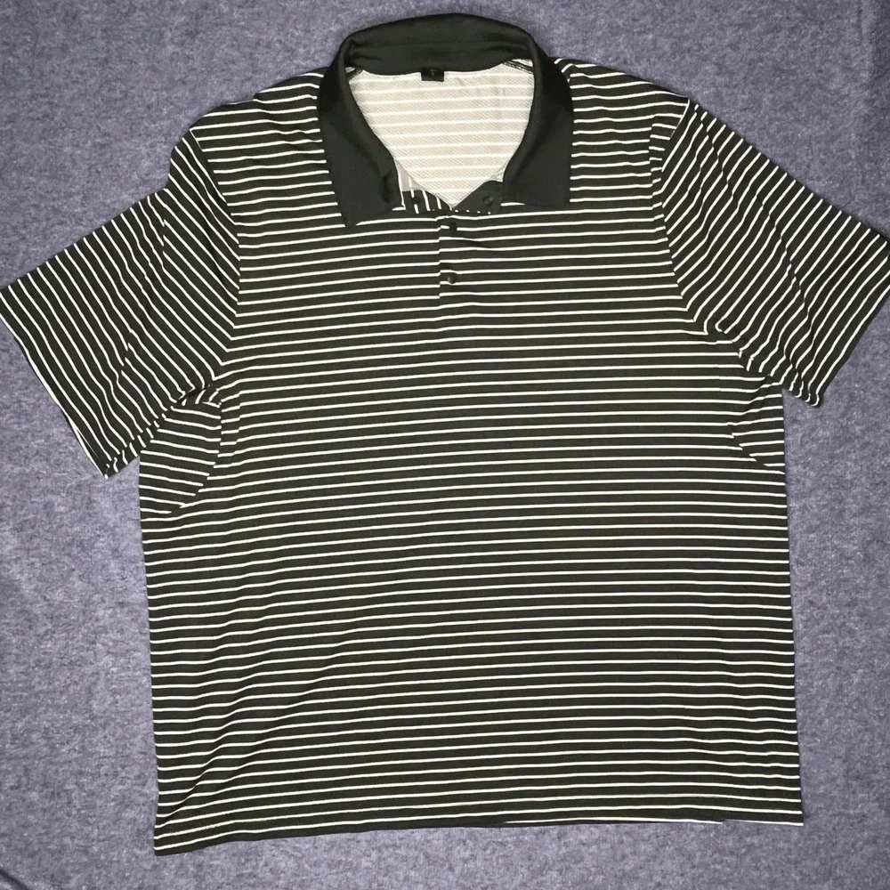 Lululemon Mens Metal Vent Tech Polo Shirt Bundle Black Green Striped Size Large